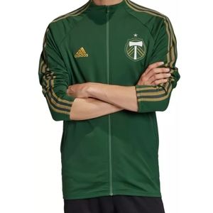 adidas Men's Portland Timbers Anthem Green Full-Zi